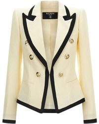Balmain - Maxi Shoulder Strap Blazer - Lyst