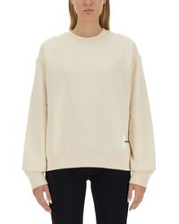 Jil Sander - Oversized Cotton Sweatshirt With Subtle Logo Patch - Lyst