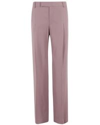FEDERICA TOSI - Straight Leg Trousers With Pleated Design - Lyst