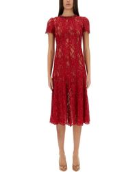 Self-Portrait - Lace Midi Dress With Sparkling Sequins - Lyst