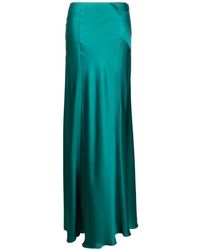 Alberta Ferretti - High-Waisted Silk Maxi Skirt - Lyst