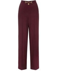Elisabetta Franchi - Wide-Leg Trousers With High Waist - Lyst