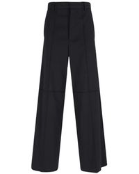 MM6 by Maison Margiela - Wide-Leg Wool Blend Trousers - Lyst