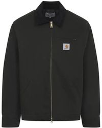Carhartt - Zip-Up Cotton Jacket With Structured Collar - Lyst