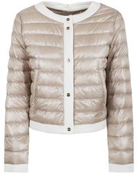 Herno - Ultralight Nylon Padded Jacket With Striped Quilti - Lyst