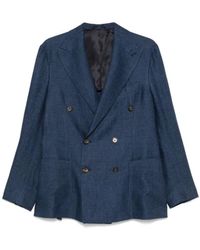 Doppiaa - Double-Breasted Blazer With Side Patch - Lyst