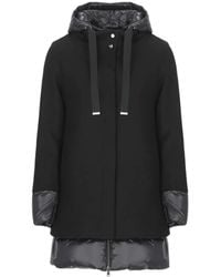 Herno - Wool Padded Coat With High Neck - Lyst
