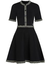 Karl Lagerfeld - Strickkleid Mit Bouclé-Details - Lyst