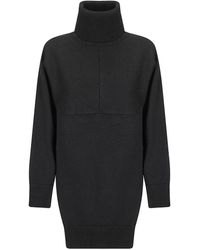 Stefano Mortari - Asymmetric Hem Wool Turtleneck Sweater - Lyst