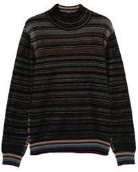 Paul Smith - Fitted High-Neck Multicolour Stripe Swe - Lyst
