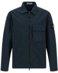 Stone Island - 'Rws' Cotton Overshirt - Lyst
