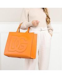 Dolce & Gabbana Large Beatrice Tote Bag Leather - Oranje