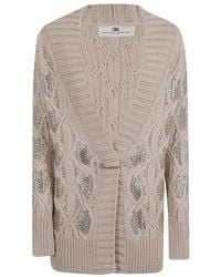 Ermanno Scervino - Chunky Cable Knit Sweater With Metallic Embellishm - Lyst