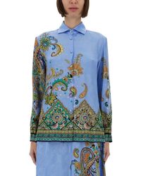 Etro - Paisley Print Shirt With Classic Collar - Lyst