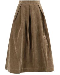 Uma Wang - Knee-Length A-Line Skirt With Pleated Detail - Lyst
