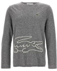 Comme des Garçons - Intarsia Wool Sweater With Crocodile Design - Lyst
