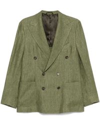 Doppiaa - Textured Double-Breasted Blazer With R - Lyst