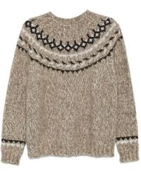 P.A.R.O.S.H. - Nordic-Inspired Knitted Sweater With Relaxed Fit - Lyst