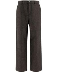 Brain Dead - Wide-Leg Trousers With Textured Fabric Surface - Lyst