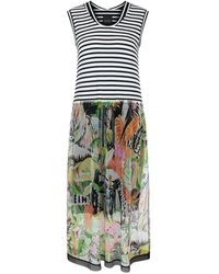 Marc Cain - Midikleid Mit Muster Und Mesh - Lyst