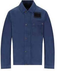 Barbour - International workers casual kobalte jacke - Lyst