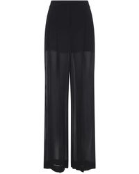Alberta Ferretti - Seidige Schwarze Hose Eleganter Stil - Lyst