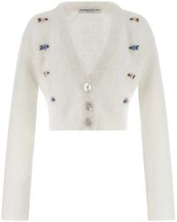 Alessandra Rich - 'Carded Mohair' Cardigan - Lyst