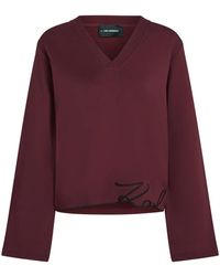 Karl Lagerfeld - Sweatshirt Mit Karl-Signatur-Saum - Lyst