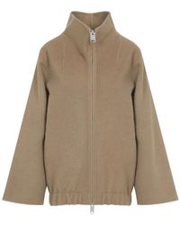 KHAITE - Wool Jacket With High Collar And Relaxed Fit - Lyst