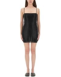 Alexander Wang - Mini Dress With Crystal Accents And Spaghetti Stra - Lyst