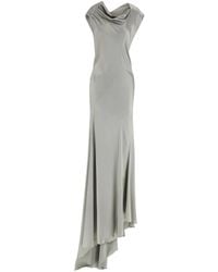 Alberta Ferretti - Mermaid Silhouette Satin Evening Dress - Lyst