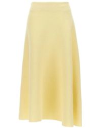 Jil Sander - Flared Wool Skirt With Discreet Zipper Closure - Lyst