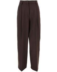 THE LATEST - High-Waisted Trousers With Relaxed Fit - Lyst