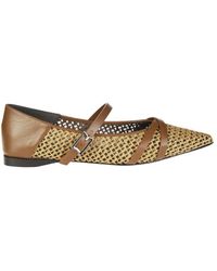 Max Mara - Woven Design Mary Jane Ballerina - Lyst