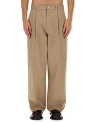 Moschino - Wide-Fit Relaxed Cotton Blend Pants - Lyst