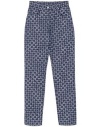 Givenchy - High-Waisted Tapered Jeans With Distinctive Patter - Lyst