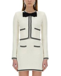 Self-Portrait - Jacquard Cardigan With Bow - Lyst