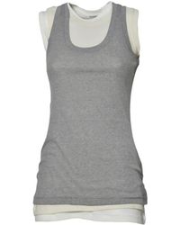 Jil Sander - Natural Three Layer Cotton Tank Top - Lyst