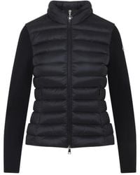 Moncler - Wool Blend Jacket With Quilted Front - Lyst