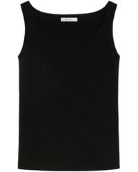Max Mara - Fitted Sleeveless Top With Classic Scoop Neckline - Lyst