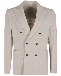 Circolo 1901 - Double-Breasted Plush Cotton Jacket - Lyst