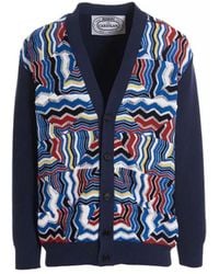 Missoni - Zigzag Patterned Cotton Cardigan - Lyst