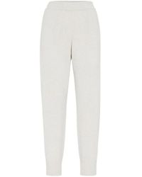 Brunello Cucinelli - Relaxed Fit Trousers With Tapered Legs - Lyst