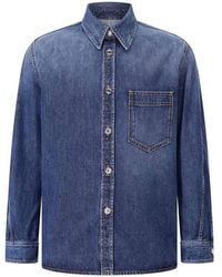 Givenchy - Classic Denim Shirt With Button-Up Front - Lyst