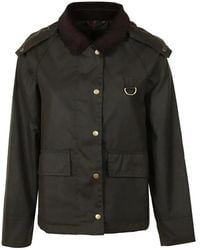 Barbour - Classic Cotton Jacket With Corduroy Co - Lyst