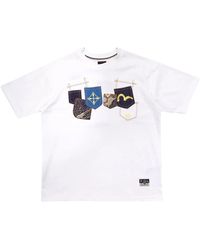 Evisu - T-Shirt Multi-Pocket Bianca - Lyst