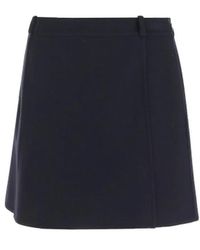 Jil Sander - Structured Wool Skirt With Belt Loops - Lyst