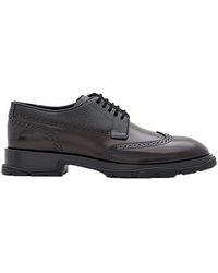 McQueen - Leather Brogue Shoes - Lyst