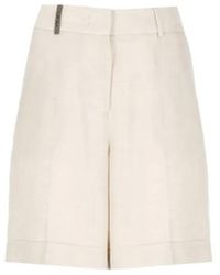 Peserico - Linen Blend Shorts - Lyst