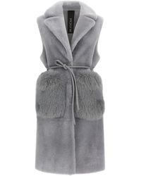 Blancha - Merino Straight-Volpe Shadow' Vest - Lyst